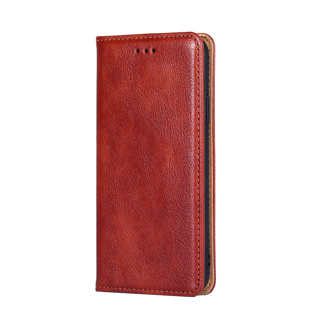 Magnetische Case Voor Xiaomi Redmi 9 Cover Lederen Tpu Cover Voor Xiaomi Redmi 9 Flip Wallet Case Card Slots telefoon Tas Etui: Dark Brown