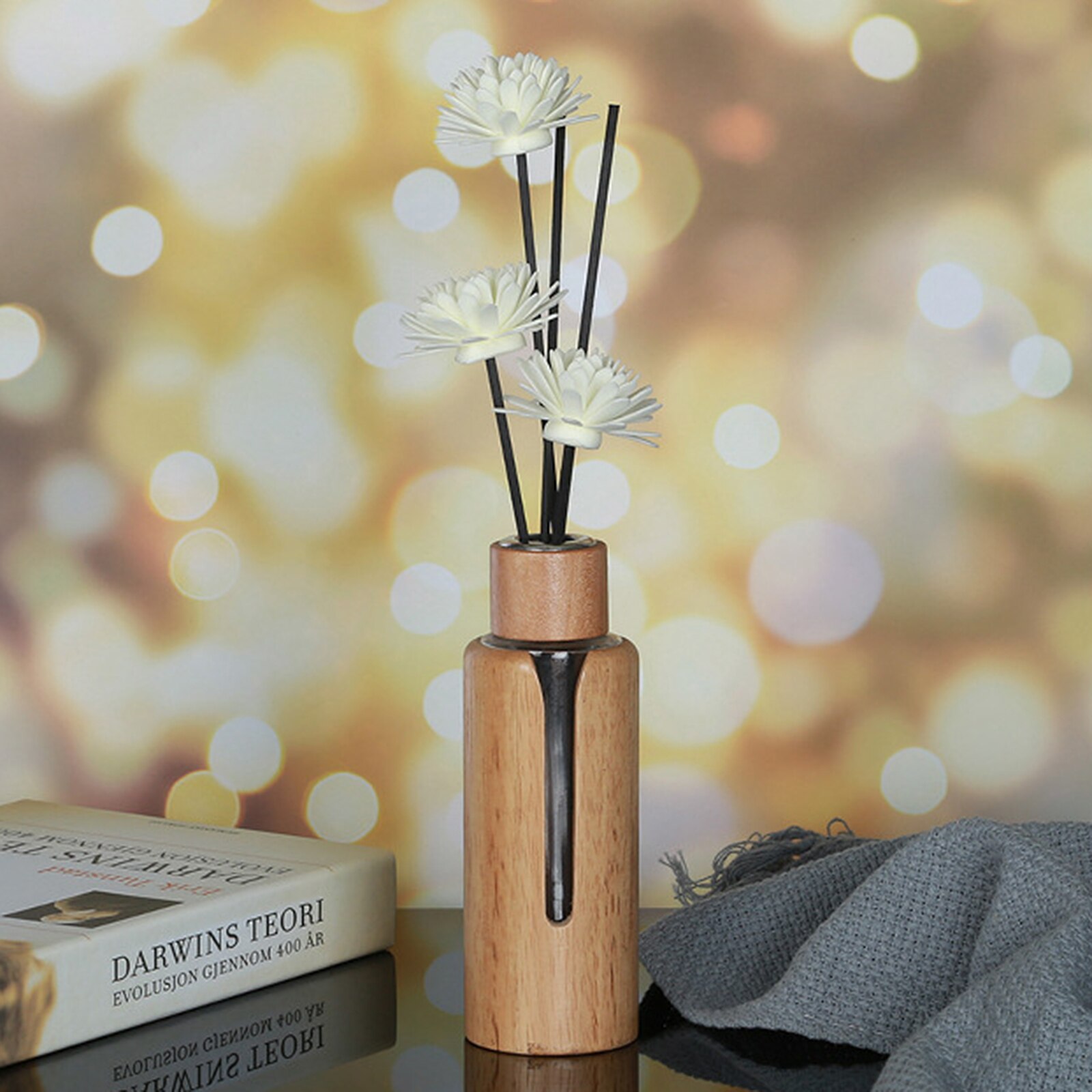 12pcs Aroma Diffuser Fiber Stick + Wood DIY Party Bathroom Aromatherapy Accessories Home Aroma stick