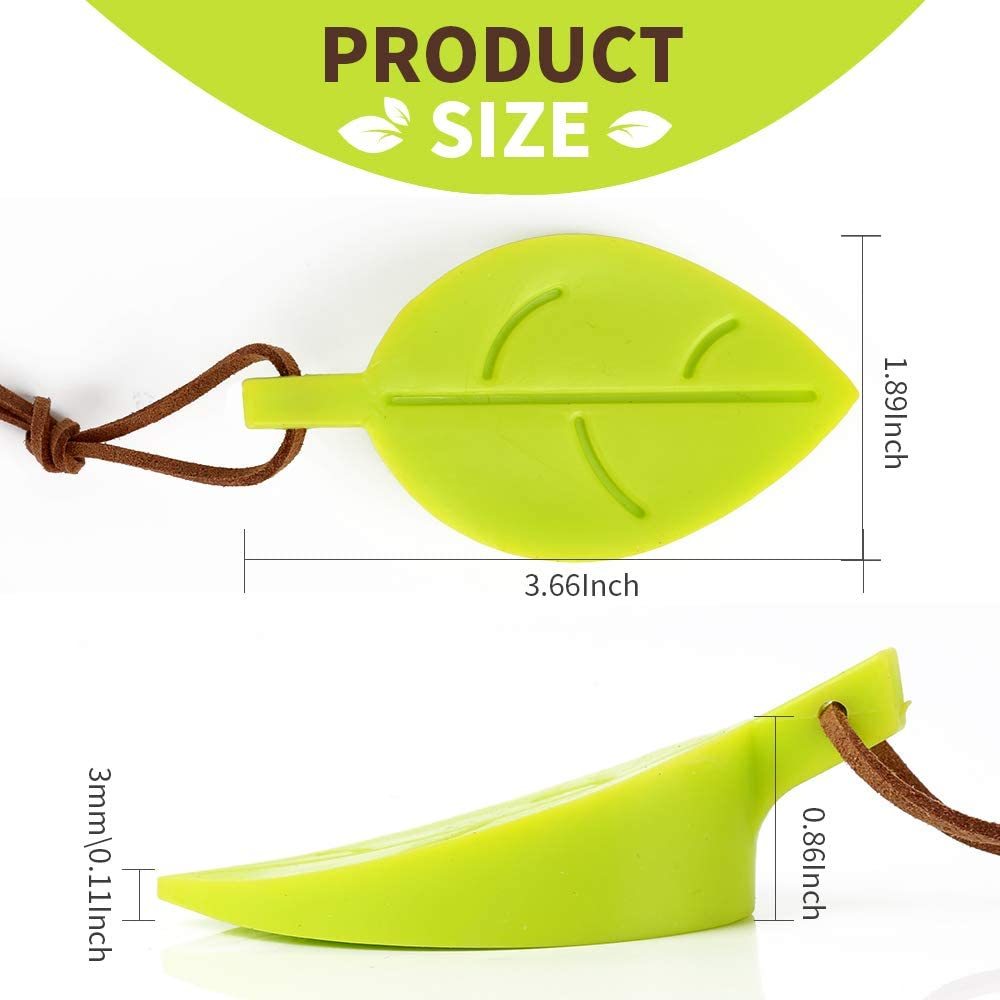 Leaf Style tope de protección de puerta de silicona, Protector de dedos de cuña, lindo dibujos animados silicona Flexible puerta ventana topes con cordón