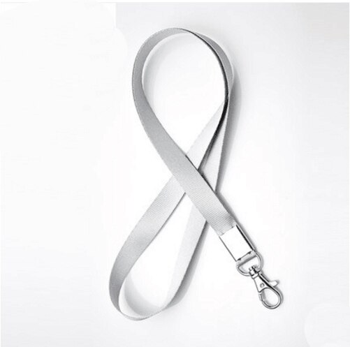 1pcs Lanyards ID Badge Holder ID Card Pass Straps Badge Key Holder Keychain: Gray