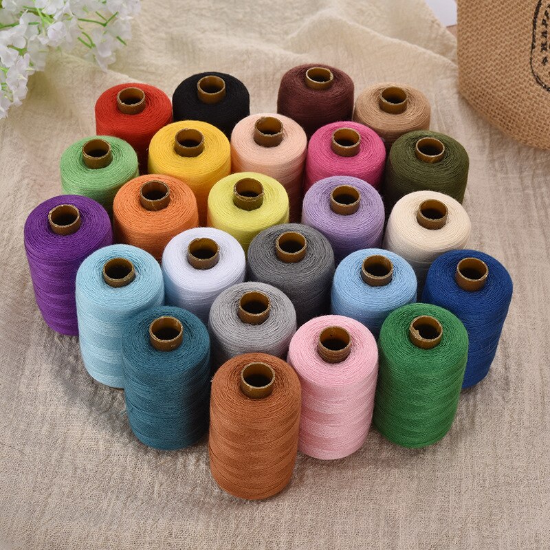 1000 Yards 24pcs Multicolor Machine Embroidery Thread Sewing Polyester Threads Craft Patch Steering-wheel Supplies