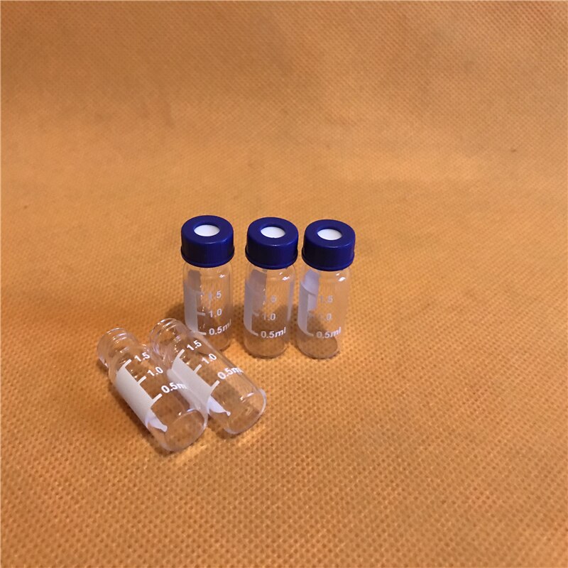 100pcs 2ml Clear Glass Scale Sample Vials chromatographic sample bottle 2ML Glass Bottles With Screw Cap 2ml Packing Bottles