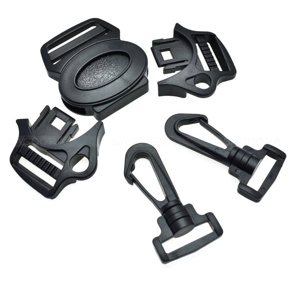 1pcs/pack Plastic Flat Side Release Buckles Adjustable Straps for Backpack