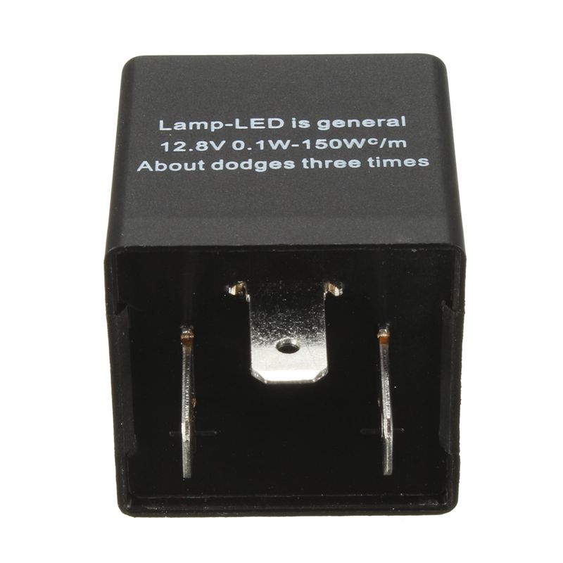 Relé de Flash intermitente de coche ajustable de 12V y 3 pines para Indicador de luz intermitente