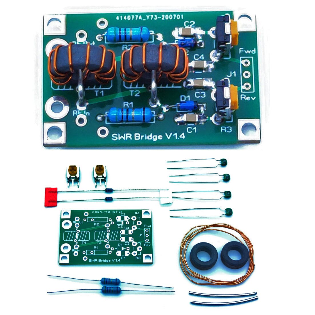 version 1.8M-30MHz 3.5-30MHz SWR bridge radio frequency SWR reflection bridge DIY kit for radio frequency network