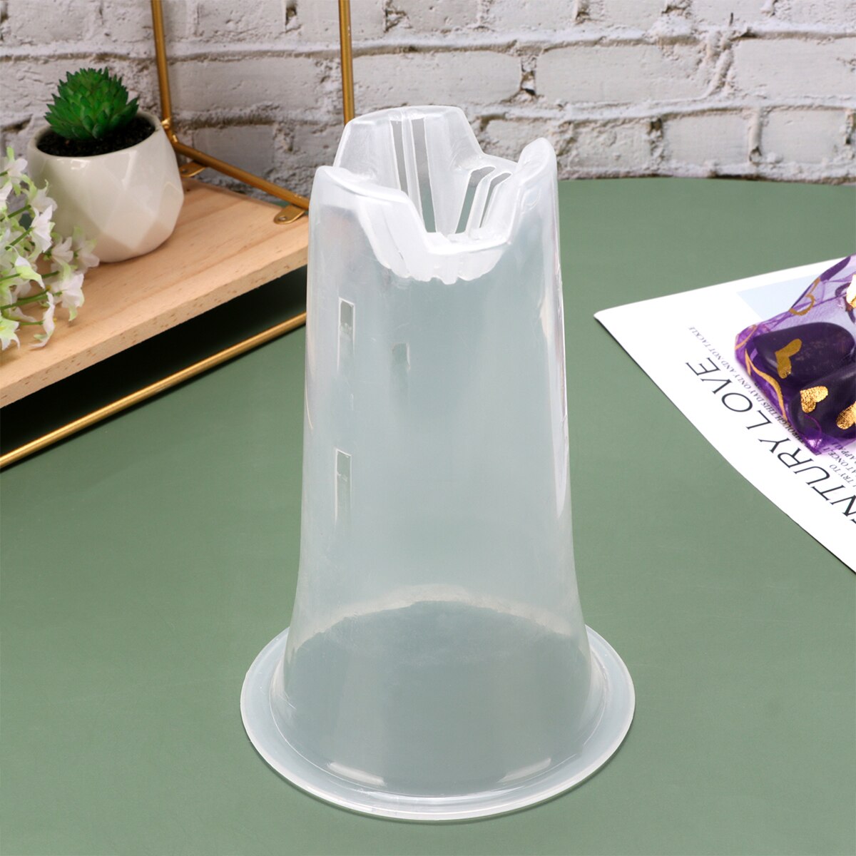 4pcs Slotted Orchid Pot Plastic Plant Container Transparent Orchid Cultivation Pot Orchid Fleshy Planter Container Decoration