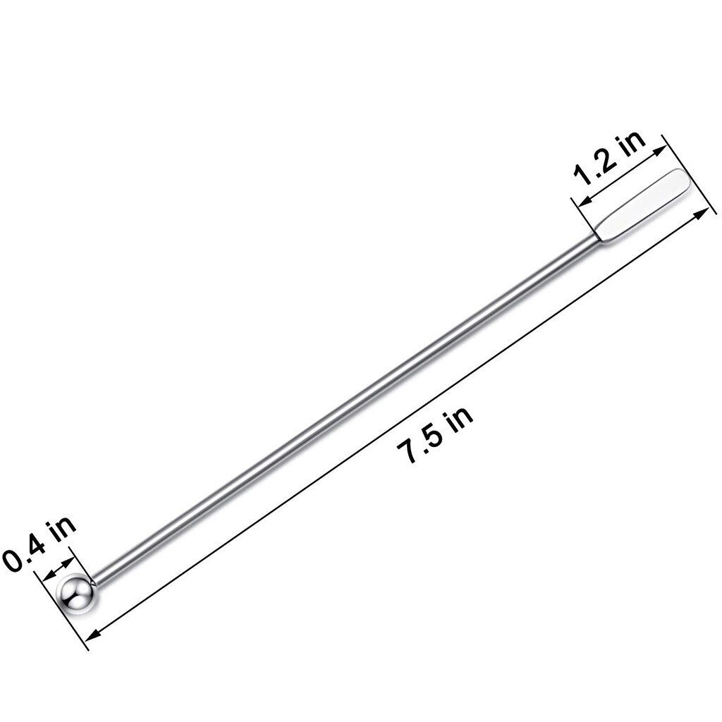 Rvs 7.5 Inch Koffie Cocktail Drinken Roerstaafje, Rsuitable Voor Bar Roestvrij Roerstokjes # T