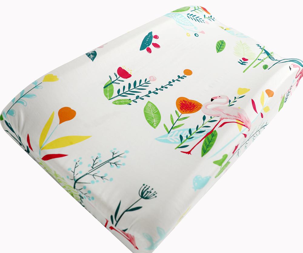 Baby Changing Pad Covers Infants Fitted Changing Table Sheets for Girls Boys (Flamingo)