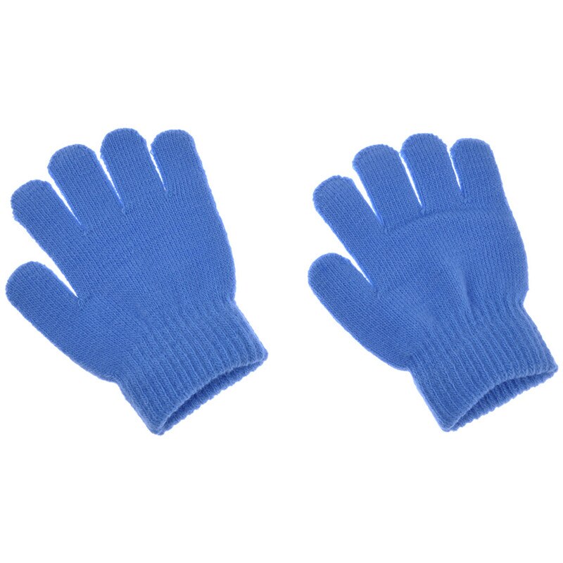 Baby vinter varme helfinger votter akryl myk solid strikking barnehansker