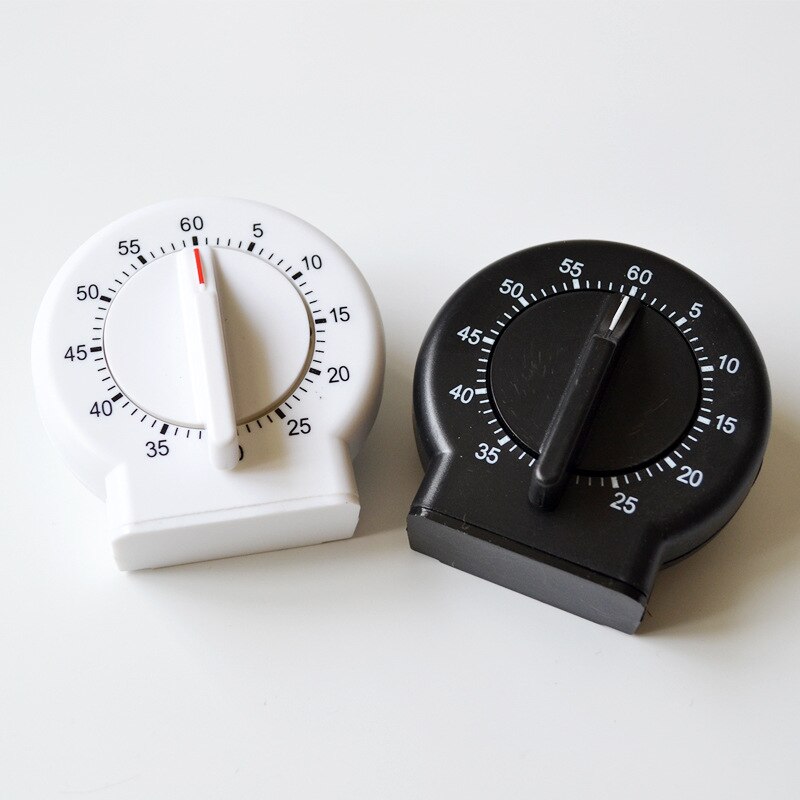 Kitchen Timer 60 Minute - Mechanical Timing - Loud Alarm - for Cooking, Baking, Gym, Homework, or Office Meetings (White)