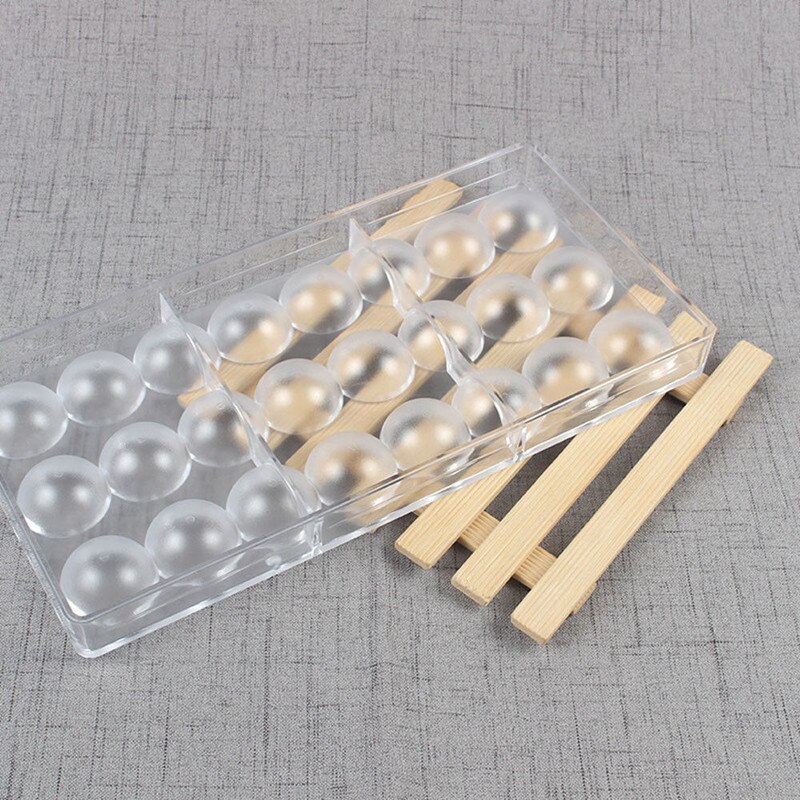 Moldes de Chocolate transparentes para hacer Chocolate duro policarbonato PC DIY 24 molde para caramelos de Media bola postre para de boda