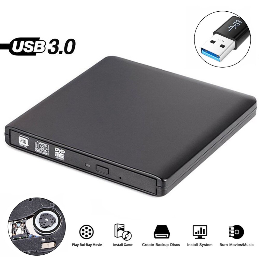 Voor Samsung Asus Dell HP Acer Ultrabook USB 3.0 Externe DVD Speler 8X DVD-ROM Combo Reader 24X CD-R Brander Slim optische Drive