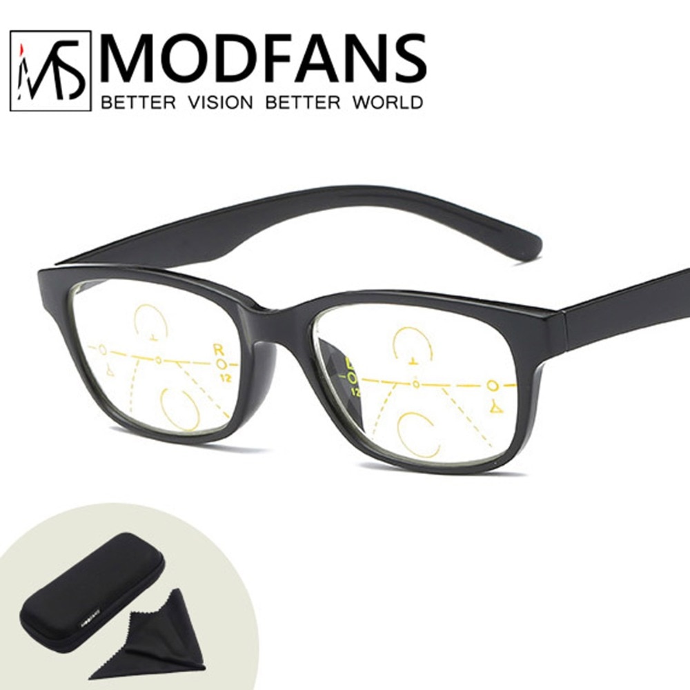 Multifocale Bril Vrouwen Heren Leesbril Progressieve TR90 Frame Brillen Met Dioptrie + 1 + 1.5 + 2 + 2.5 + 3 + 3.5