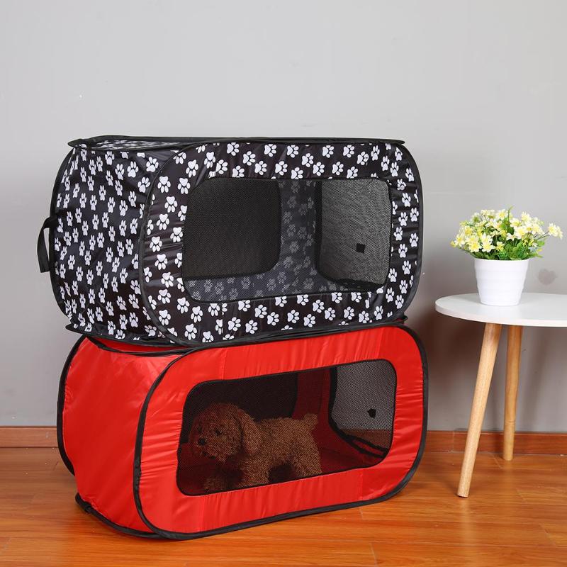 Portable Outdoor Kennels Folding Rectangular Pet Tent Houses For Small Large Dog House Outdoor Removable Mesh Dog Cat Tent