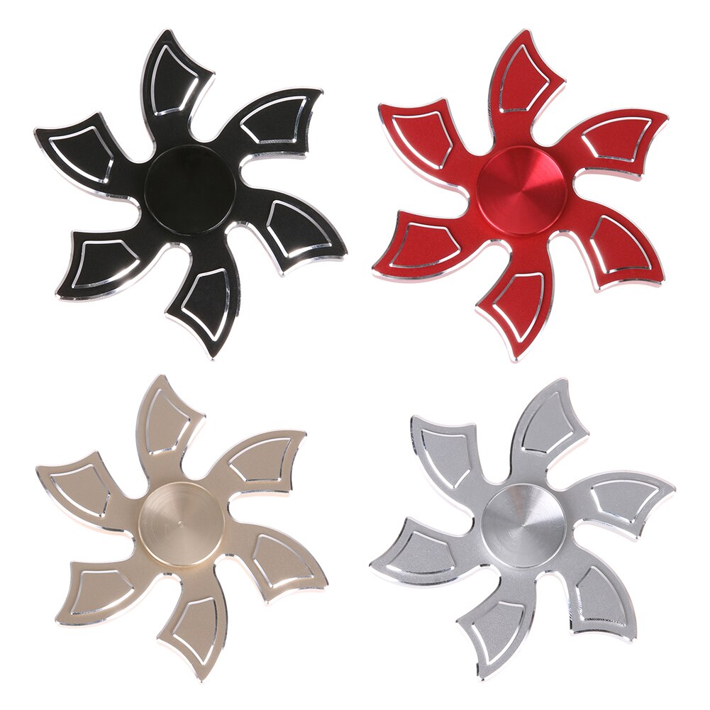 Six-Leaf Cyclone Spinning Top Adult Children's Decompression Toys Anti-rust Alloy Fingertip Spinning Top Children's Toys