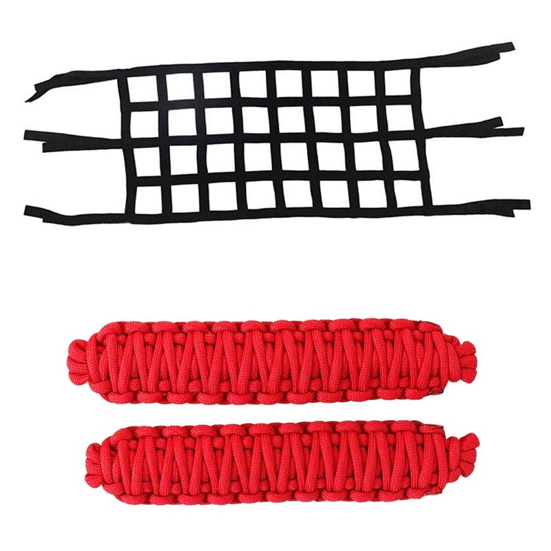 1x lastnät bak och topp för jeep wrangler  jk 1997-  & 1 par bildörrar begränsande remmar dörrar stoppbegränsare bälten