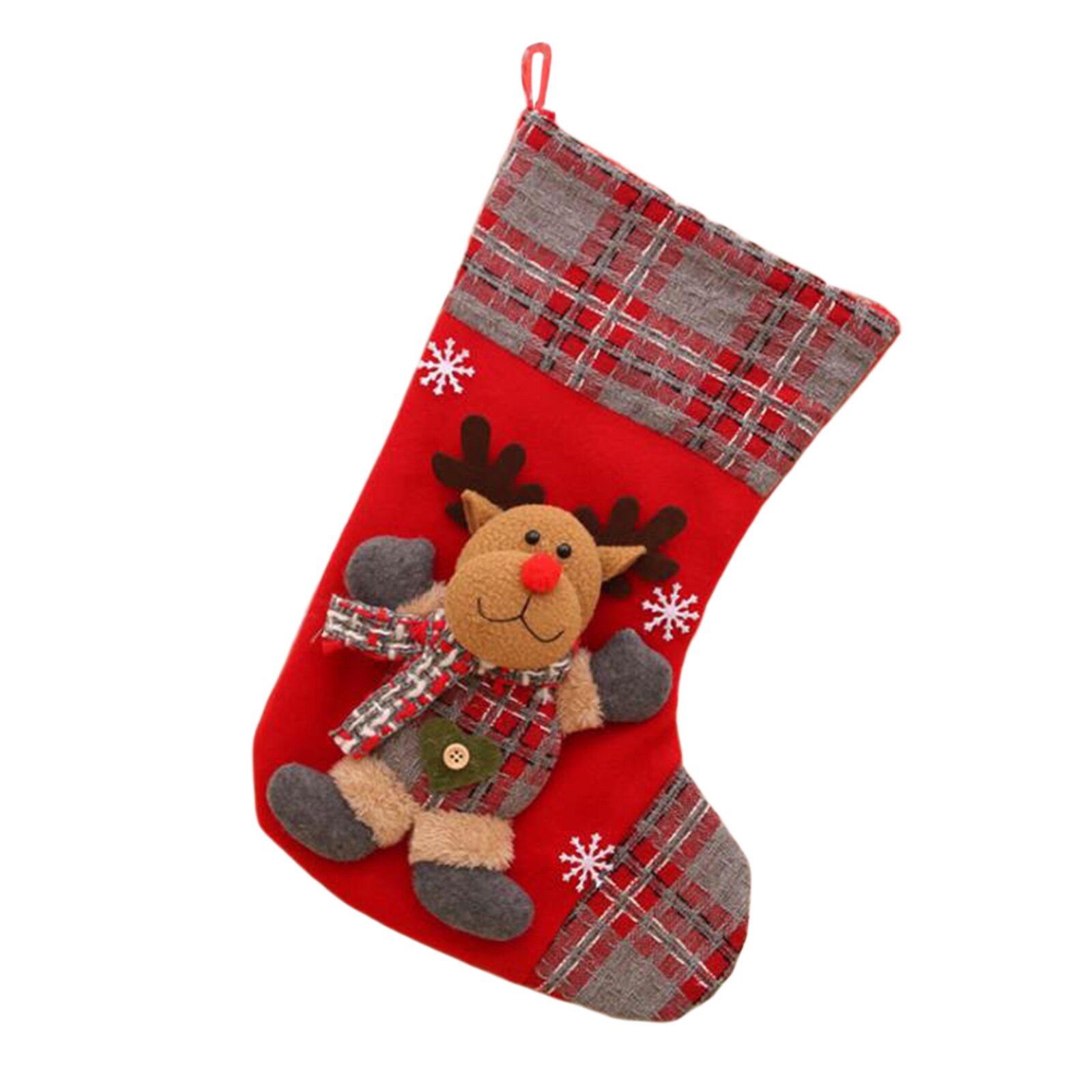 Saco de Papá Noel para decoración del hogar, bolsa de dulces colgante grande, adorno para árbol de Navidad y Año: C
