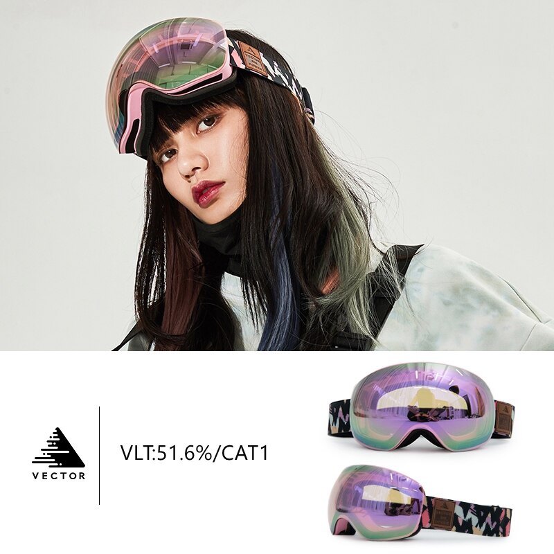 Skibrillen voor heren dames dubbele lagen  uv400 anti-condens grote skibrillen skibrillen sneeuw volwassenen snowboardbrillen ski-uitrusting: Kleur 06