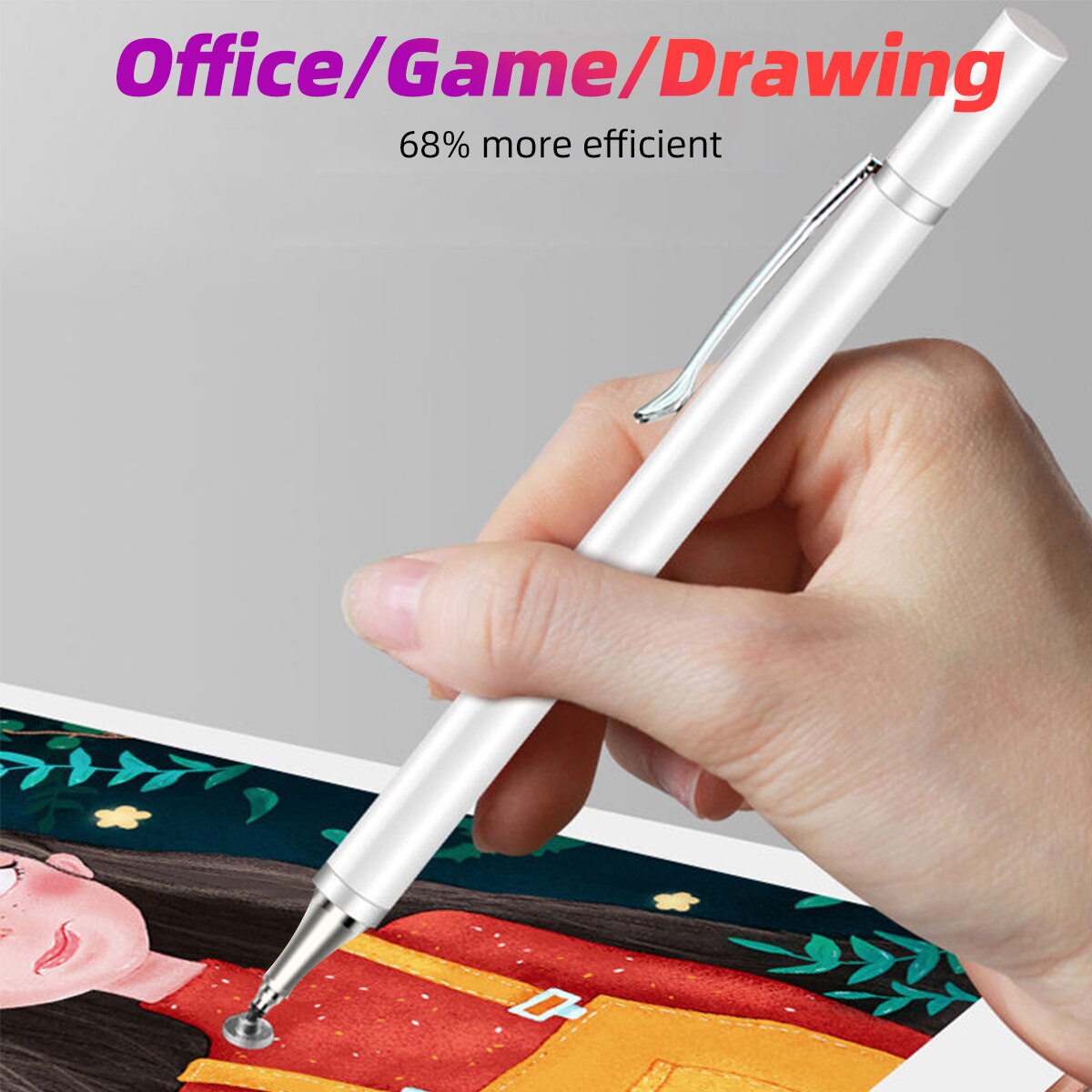 2in1 Stylus Pen for Xiaomi Samsung Drawing Tablet Pens Capacitive Screen Caneta Touch Pen Mobile Android Phone Writing Pen