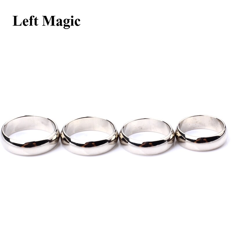 Anillo PK curvado de plata para trucos de magia, anillo magnético fuerte, anillo PK (18/19/20/22mm disponible), accesorios mágicos, magia de escenario de primer plano