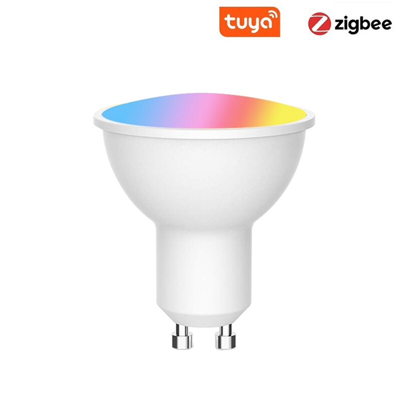 15W Tuya Zigbee Smart Led Lamp E27 E14 GU10 Rgb + Ww + Cw Smart Home Led Lamp Compatibel met Alexa Google Thuis: ZigBee GU10 5W