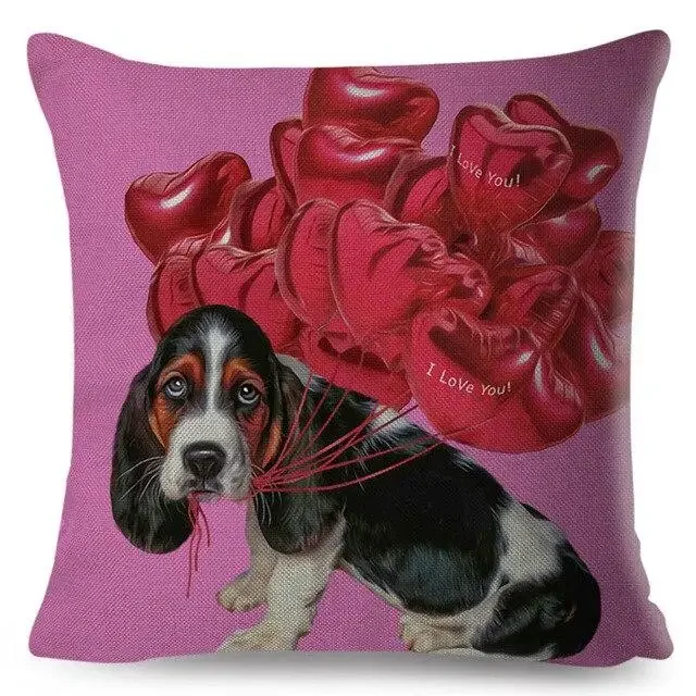 Farbe niedlichen Cartoon Haustier Hund Kissen bezug Kissen bezug Sofa Home Auto Dekoration Tier: YELLOW