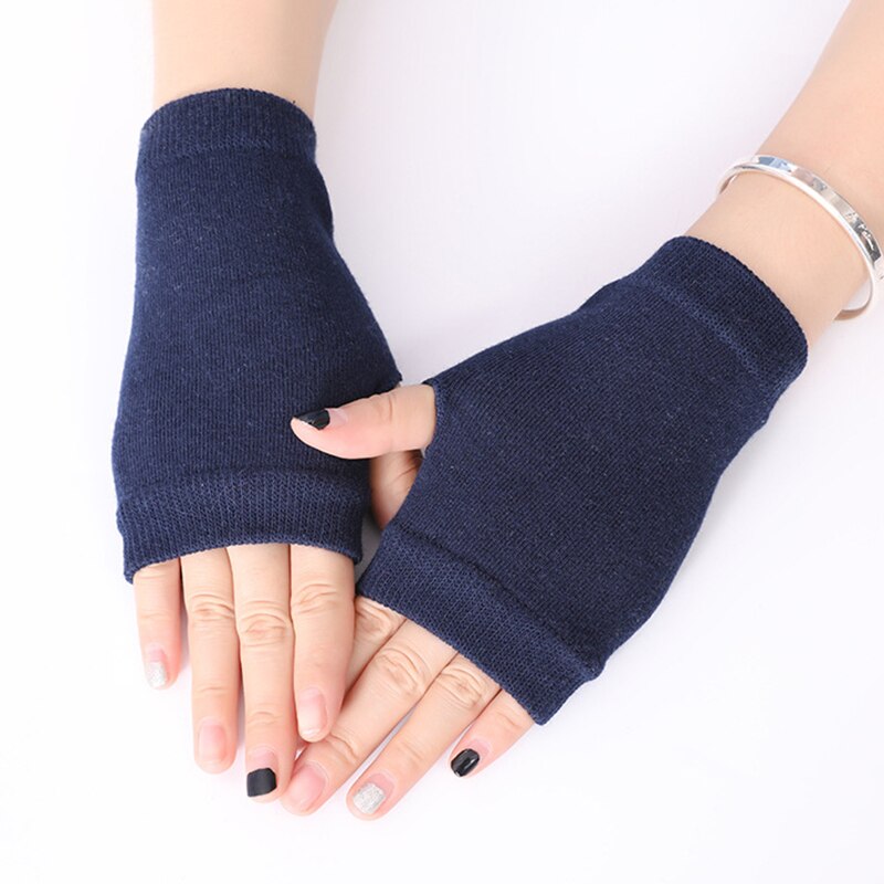 Femmes hommes hiver torsion Crochet tricoté sans doigts gants manches courtes main plus mitaines couleur unie Guantes Mujer: 06