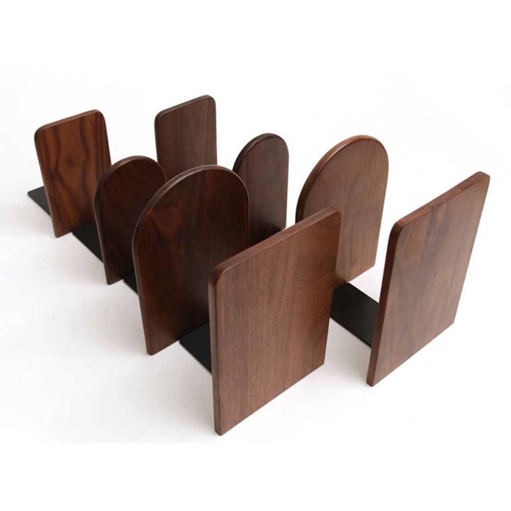 Nature Wooden Bookends Desktop Bookshelf Desk Organizer Office Home Book Accessories Storage Book Holder Wood Book Ends Rack 책꽂이