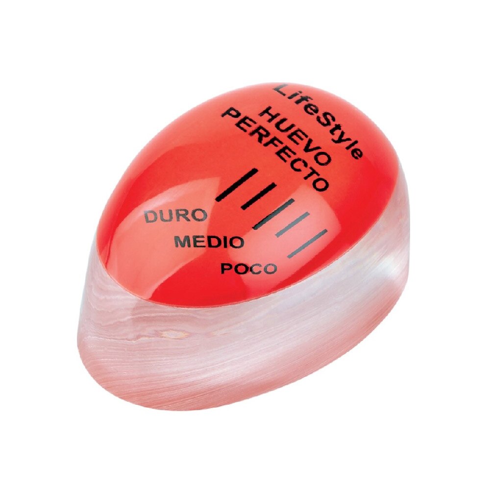 Egg timer Color changing utensil for cooking eggs hard and soft timer red