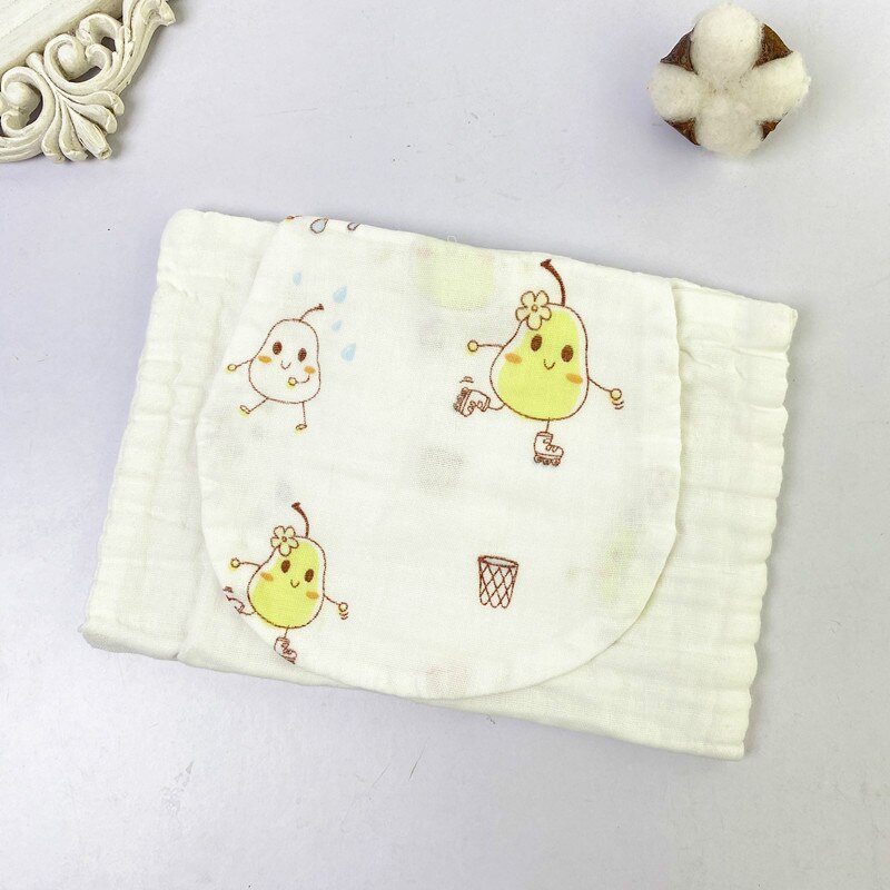 Tecknad fågel kanin elefant djur bebis spädbarn handduk svettabsorberande torkduk bomull dagis svettabsorberande handduk: Päron