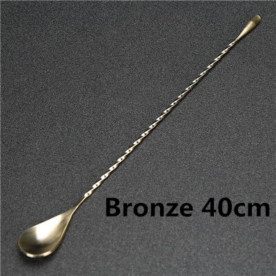 Edelstahl Cocktail Bar Löffel Bronze- Mischen Spirale aufbringen Bar Teadrop Löffel Rühren Löffel Bar Werkzeug Barmann Werkzeuge 40cm: Ursprünglich Titel