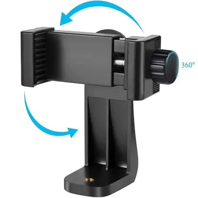 1/4 uniwersalny adapter do montażu na statywie regulowany uchwyt do statywu do telefonu komórkowego klip pionowy obrót o 360° akcesoria do statywu dla iPhone'a