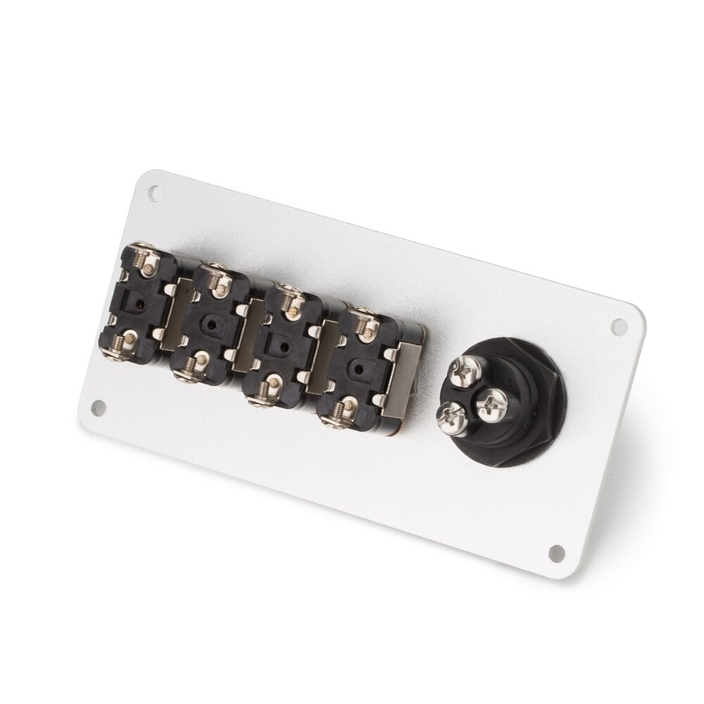 4 Pins Contactslot Panel Zwart Zilver Gezicht Automotive Ontsteking Accessoire Motor Elektrische Rocker