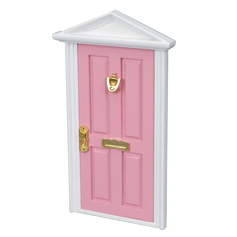 Porte d'elfe Miniature en bois, porte féerique, Mini maison, accessoires, jouet de jeu, pour enfants, meubles, Simulation Miniatures: violet