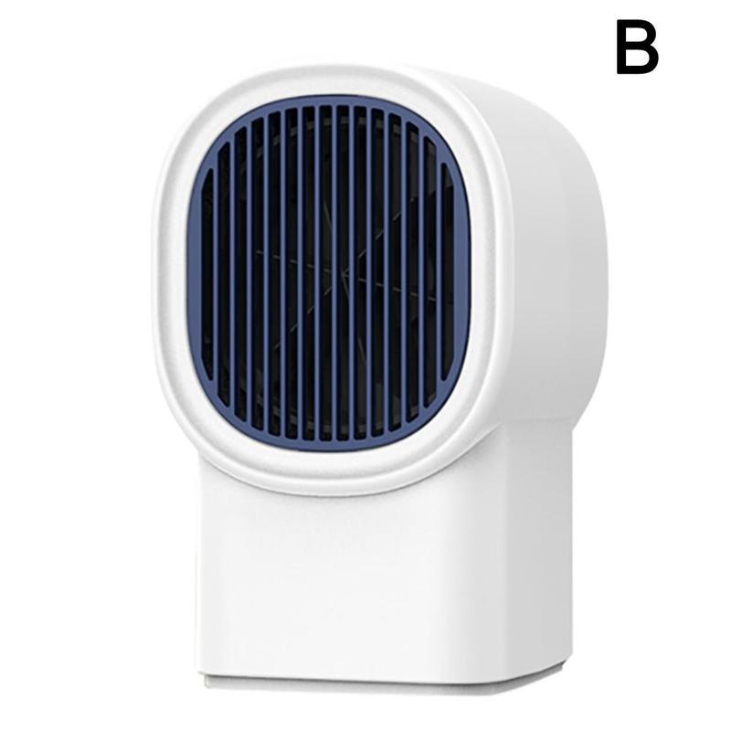 Mini calentador de 400w, radiador de calefacción portátil blanco y negro, ventilador de escritorio portátil de aire para oficina, para calentadores de calentador doméstico Ele Q0P1: white