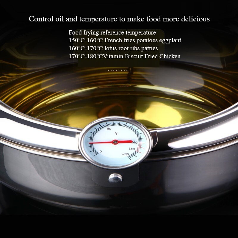 Küche Frittieren Topf Mit Thermometer Friteuse Pfanne Temperatur Kontrolle gebraten Japanischen Stil Kochen Werkzeug Küche Kochen Utensil