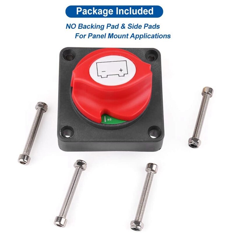 NewBattery Disconnect Switch Master Cut Shut Off Switch 12V 24V 48V for Marine Boat RV Waterproof Battery Isolator Switch