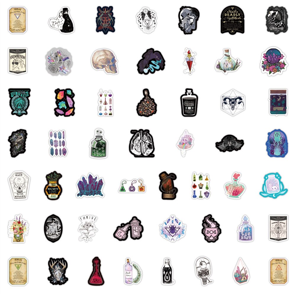 10/30/50PCS Potion Étiquette Graffiti Scrapbook Guitare Étui Téléphone Portable Enfants Papeterie Autocollant Imperméable À L&#39;eau: 10PCS-B