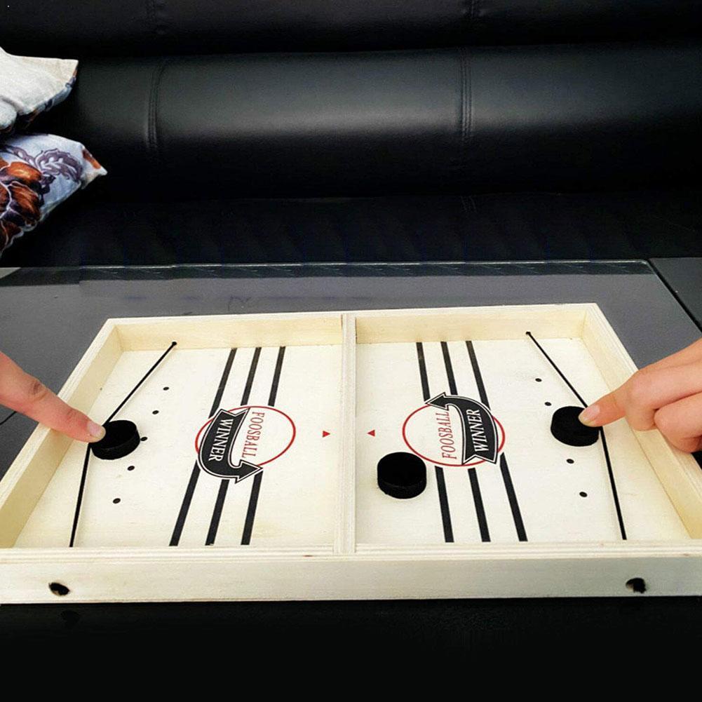 Desktop di Giocare a Scacchi Genitore-bambino Interactive Tavolo Da Scacchi Bordo Fionda Gioco di Hockey Puck Gioco Per I Bambini Giocattoli Foosball Veloce m6H8