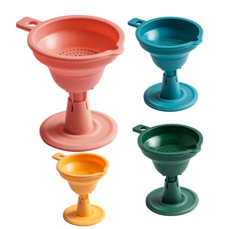 Funnel Silicone Folding Funnel Kitchen Household Multifunctional Mini Folding Oil Funnel Wine Funnel Trumpet