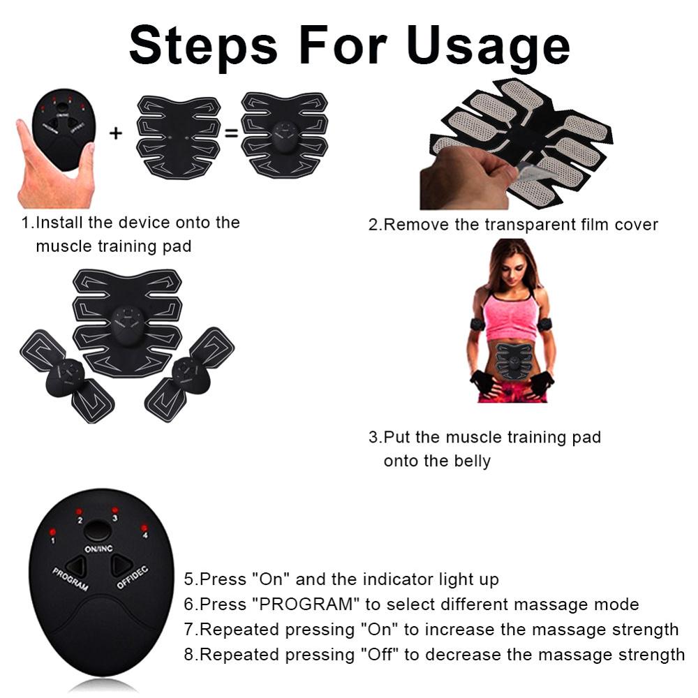 8pcs Abdominal Muscle Patches Fitness Stickers Intelligent Fitness Instrument Outdoor Office Household Fitness Equipment