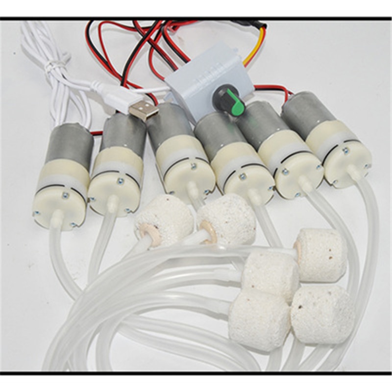 DC 5V Air Pomp Mini USB Oxygen Pump Electric Aquarium Pomps 5 V Volt Adjust Oxygen Volume Fishing Aquarium Car Aerator Fish DC5V