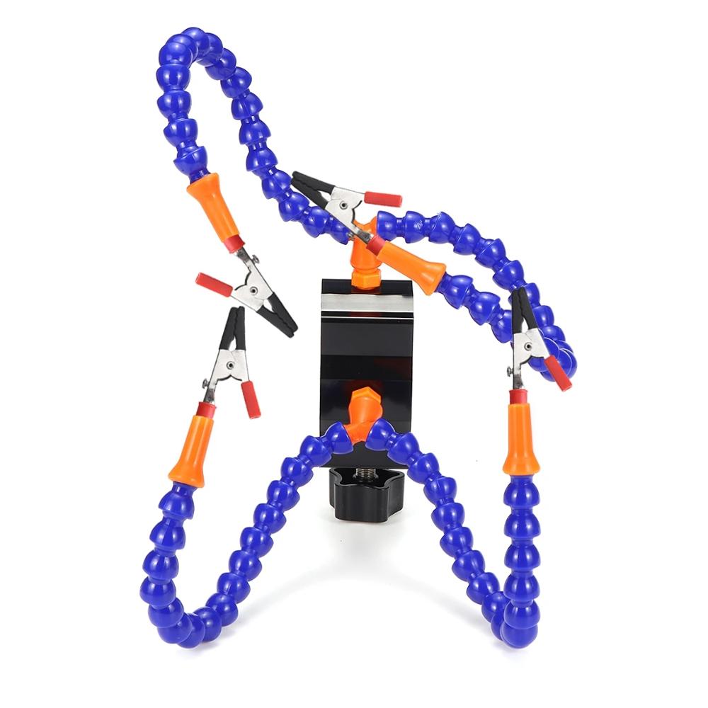 Third Helping Hands Tool Flexible 3/4 Arms Soldering PCB Holder Desk Clamp Soldering Holder