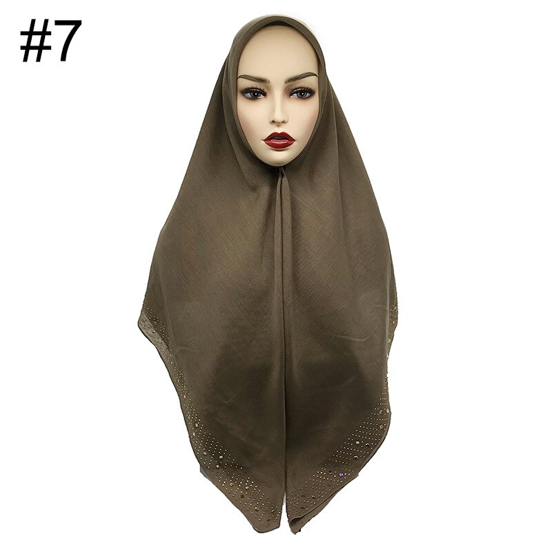110*110cm damessjaals, effen katoenen sjaal, bufanda mujer hijab sjaal, dames hoofddoek, wikkelsjaal: 7