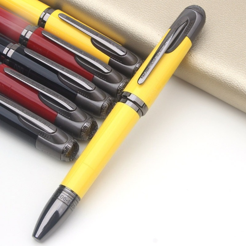 Classique Signature Ferr-ari Gray/Silver Clip Red Piston Rollerball Ballpoint Ink Fountain Pen Office Writing for