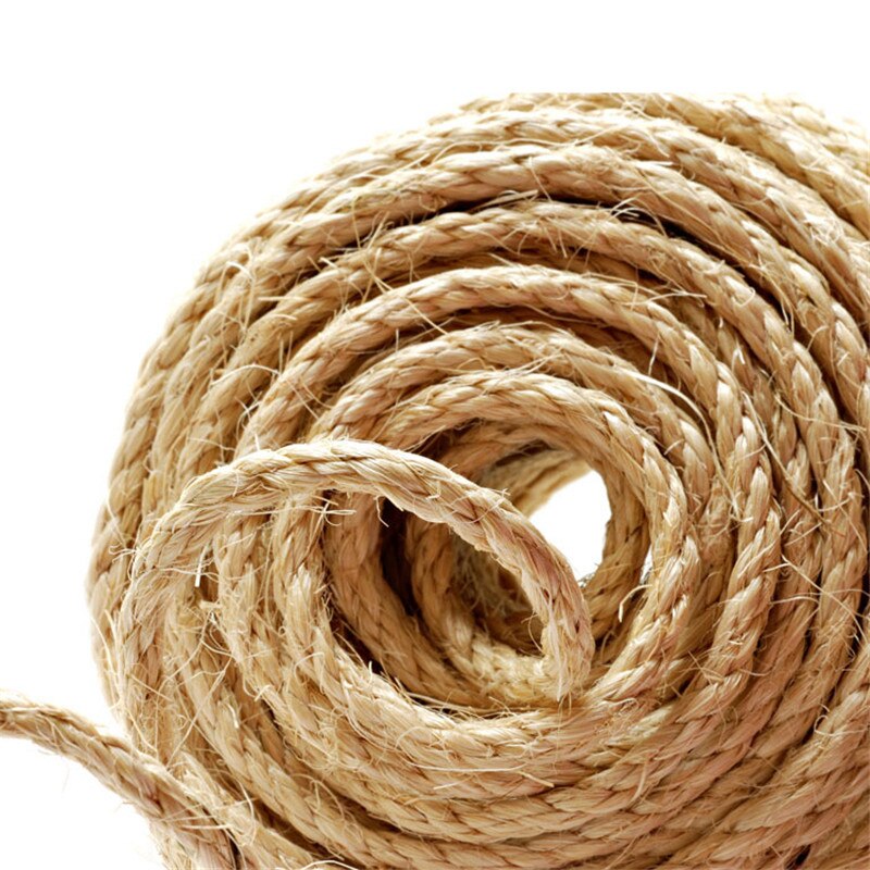 Aoneky Natur Sisal Seil 6mm/8mm/10mm, 10M-100M - Hanfseil für Kratzbaum, Dekoration, Geschenk