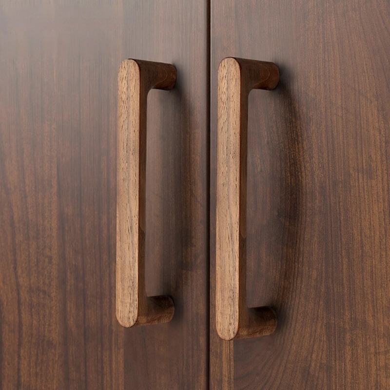 Manija de puerta de armario de madera, perilla y manija de puerta de armario de cocina, manijas de puerta de armario para herrajes de muebles