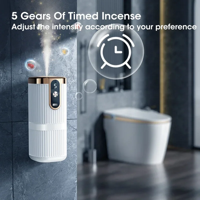 Mini difusor de Aroma de aceites esenciales, humidificador de aire de niebla grande, máquina de aromaterapia recargable de 5 engranajes, ambientador para el hogar y el coche