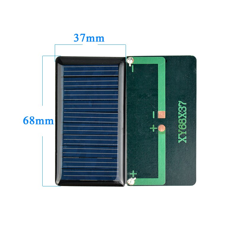 Sunyima 10 stk 5v 60ma 68 x 37mm polykrystallinske solpaneler solceller plader spot gør-det-selv solar batterioplader painel solars