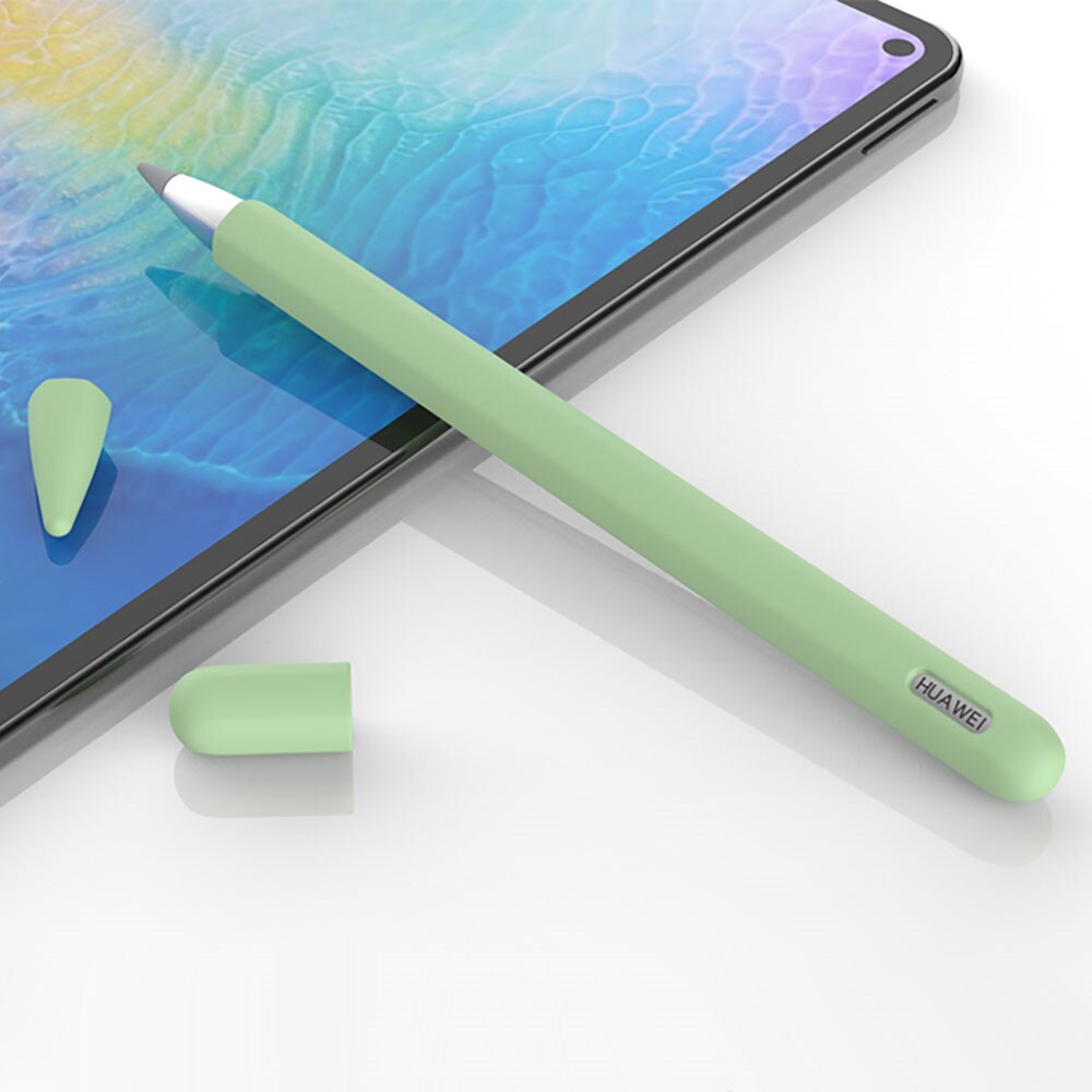 Bolsa de silicona para Huawei M, estuche protector para lápices de gel, pluma de lápiz de carga inalámbrica, para Huawei Matepad: Green
